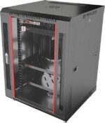 Server Rack – 15U - Wall Mount Rack - Locking Cabinet for Network - Electronics - Security - Audio - Video - AV Equipment - Data Rack - Legs / Power