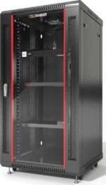 Server Rack – 22U - Wall Mount Rack - Locking Cabinet for Network - Electronics - Security - Audio - Video - AV Equipment - Data Rack - wheels / Power