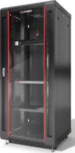 Server Rack – 27U - Wall Mount Rack - Locking Cabinet for Network - Electronics - Security - Audio - Video - AV Equipment - Data Rack - wheels / Power