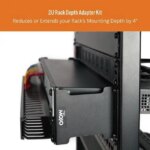 Server Rack Depth Extender - 2U - 4inch / 10 cm - TAA Compliant - Recessed Rack Adapter - Rack Mount Adapter Kit - Network Rack Extender
