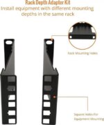 Server Rack Depth Extender - 2U - 4inch / 10 cm - TAA Compliant - Recessed Rack Adapter - Rack Mount Adapter Kit - Network Rack Extender