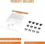 Server Rack Depth Extender - 2U - 4inch / 10 cm - TAA Compliant - Recessed Rack Adapter - Rack Mount Adapter Kit - Network Rack Extender