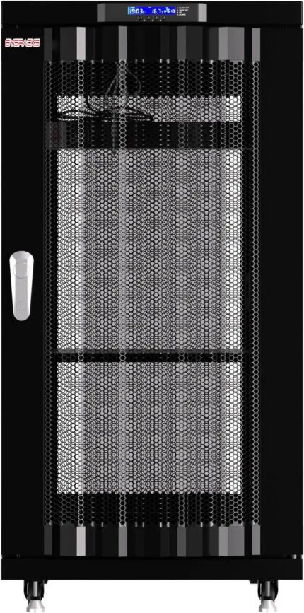 Server Rack - Locking Cabinet - Network Rack - Av Cabinet - 27 U - Rack Mount - Free Standing Network Rack- Server Cabinet - Caster Leveler - Shelf -