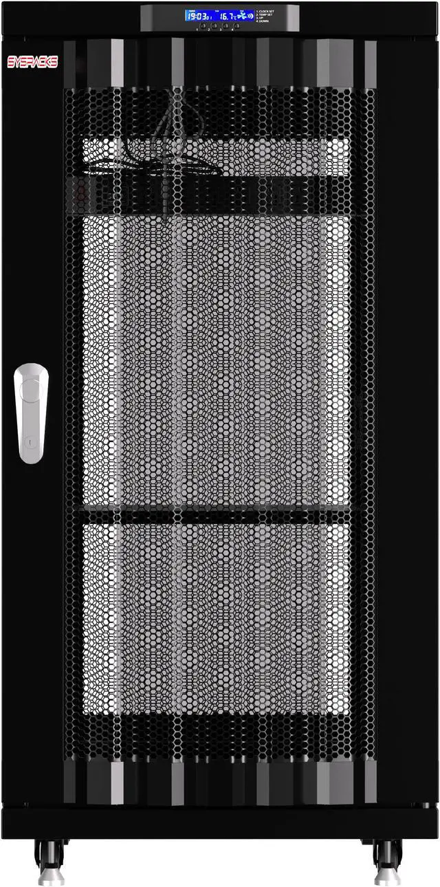 Server Rack - Locking Cabinet - Network Rack - Av Cabinet - 27 U - Rack Mount - Free Standing Network Rack- Server Cabinet - Caster Leveler - Shelf -