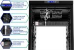 Server Rack - Locking Cabinet - Network Rack - Av Cabinet - 27 U - Rack Mount - Free Standing Network Rack- Server Cabinet - Caster Leveler - Shelf -