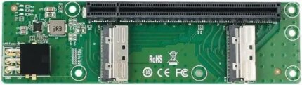 Shinreal 2 Port MCIO 8I to PCIe x16 Slot Adapter ---XIC 0516PE - Newegg.com