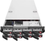 Silverstone RM22-308, 2U 8-bay 2.5" / 3.5" HDD / SSD rackmount storage chassis with Mini-SAS HD SFF-8643 12 Gb/s interface