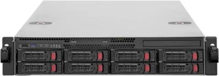 Silverstone RM22-308, 2U 8-bay 2.5" / 3.5" HDD / SSD rackmount storage chassis with Mini-SAS HD SFF-8643 12 Gb/s interface