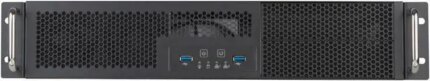 Silverstone RM23-502-MINI 2U dual 5.25" drive bay Micro-ATX rackmount industrial server chassis with USB 3.1 Gen1 interface