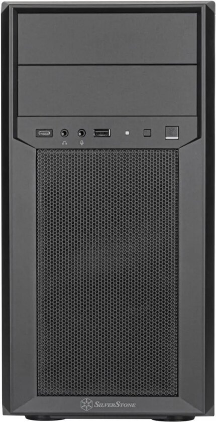 SilverStone Technology FARA 313 Compact Micro-ATX Tower Chassis with Excellent Drive Compatibility and Type-C Port, SST-FA313-B-C