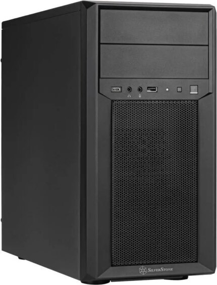 SilverStone Technology FARA 313 Compact Micro-ATX Tower Chassis with Excellent Drive Compatibility and Type-C Port, SST-FA313-B-C