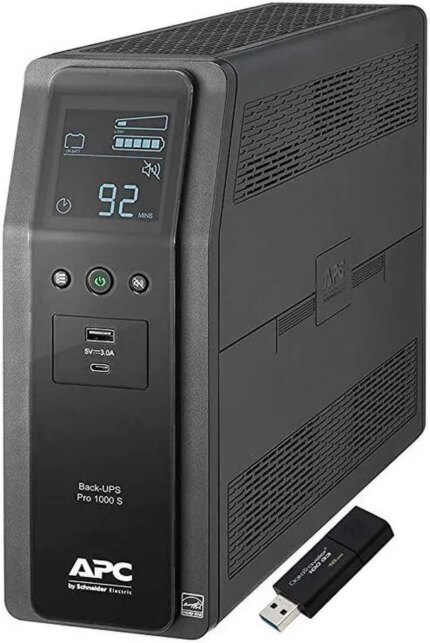 Sine Wave UPS Battery Backup Surge Protector 1000VA BackUPS Pro BR1000MS Bundle Including 16GB DataTraveler