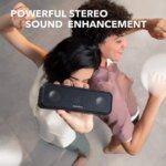 Soundcore 3 Bluetooth Speaker with Stereo Sound, Pure Titanium Diaphragm Drivers, PartyCast Technology, BassUp, 24H Playtime, IPX7 Waterproof, App for