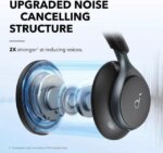 Soundcore by Anker, Space One, Active Noise Cancelling Headphones, 2X Stronger Voice Reduction, 40H ANC Playtime, App Control,LDAC Hi-Res Wireless