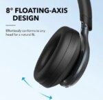 Soundcore by Anker, Space One, Active Noise Cancelling Headphones, 2X Stronger Voice Reduction, 40H ANC Playtime, App Control,LDAC Hi-Res Wireless
