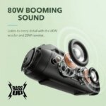 Soundcore Motion Boom Plus Outdoor Speaker with 80W Booming Sound, 20H Playtime, IP67 Waterproof and Dustproof, Type-C, Custom EQ, Bluetooth 5.3,