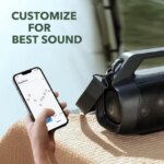 Soundcore Motion Boom Plus Outdoor Speaker with 80W Booming Sound, 20H Playtime, IP67 Waterproof and Dustproof, Type-C, Custom EQ, Bluetooth 5.3,