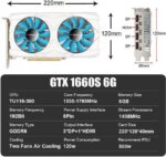 SRhonyra GTX 1660 Supper 6GB DDR6 192bit Gaming graphics card 8Pin PCIe 3.0x16 Supprt 4 Monitors 3xDisplay Port + 1x HDMI Port