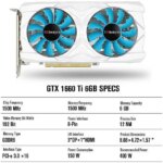 SRhonyra GTX 1660 Ti 6GB Graphics Card GDDR6 192 Bit PCI-e 3.0 x16 4 Monitors Video Card Support DirectX 12 OpenGL 4.5 HDMI and 3*DisplayPort 1.4a