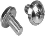 StarTech CABSCRWM620 StarTech.com Rack Screws - 20 Pack - Installation Tool - 12 mm M6 Screws - M6 Nuts - Cabinet Mounting Screws and Cage Nuts
