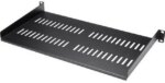 StarTech CABSHELFV1U 1U Rack Shelf - 10" Deep - Steel - Vented Rack Shelf - Rack Mount Shelf - Server Rack Shelf - Cantilever Shelf