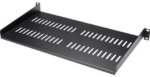 StarTech CABSHELFV1U 1U Rack Shelf - 10" Deep - Steel - Vented Rack Shelf - Rack Mount Shelf - Server Rack Shelf - Cantilever Shelf