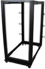 StarTech.com 4POSTRACK25U 25U Adjustable Depth Open Frame 4 Post Server Rack Cabinet - w/ Casters / Levelers and Cable Management Hooks