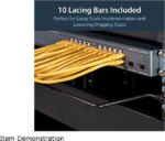 StarTech.com Cable Lacing Bar - 10 Pack - Steel - Horizontal Cable Management Bar - Rack Cable Organizer - Cable Lacing Tool