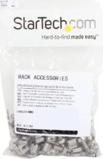 StarTech.com CABSCREWM6 50 Pkg M6 Mounting Screws and Cage Nuts for Server Rack Cabinet