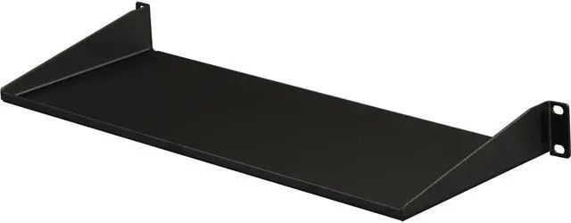 StarTech.com CABSHELF1U 1U 7 in Depth Universal Fixed Rack Mount Shelf - 33 lbs / 15 kg - 1U Rack Shelf - Server Cabinet Shelf - Fixed Rack Shelf