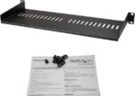 StarTech.com CABSHELF1U7V 1U Rack Shelf - 7 in Deep - Heavy-duty Steel - Vented Rack Shelf - Rack Mount Shelf - Server Rack Shelf - Network Rack Shelf