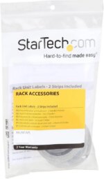 StarTech.com RKUNITAPE Rack Unit Labels - Server Rack Unit Alignment Strips - Up to 52U - 2-Pack