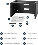 StarTech.com WALLMOUNT6 12 in Deep Wall Mounting Bracket for Patch Panel - Wall Mount Bracket - 6U