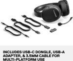 SteelSeries Arctis 1 Wireless Gaming Headset – USB-C – Detachable Clearcast Microphone – for PC, PS4, Nintendo Switch and Lite, Android – Black