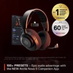 SteelSeries Arctis Nova 5 Wireless Multi-System Gaming Headset — Neodymium Magnetic Drivers — 100+ Audio Presets — 60 HR Battery — 2.4GHz or BT —
