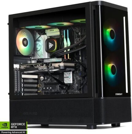 STORMCRAFT Gaming PC SKYHAWK PRO Intel Core i9-14900KF NVIDIA GeForce RTX 5070 Ti – AI Powered 32GB DDR5 6000MHz RGB 2TB NVMe SSD 360mm AIO 850W PSU