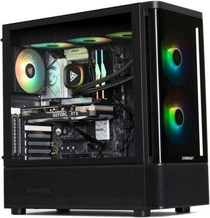 STORMCRAFT Gaming PC SKYHAWK PRO Intel Core i9-14900KF NVIDIA GeForce RTX 5070 Ti – AI Powered 32GB DDR5 6000MHz RGB 2TB NVMe SSD 360mm AIO 850W PSU