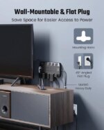 SUPERDANNY Power Strip Surge Protector 45W PD USB-C Fast Charging 22 AC Outlet 6.5ft Extension Cord