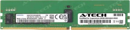 Supermicro Certified MEM-DR416LD-ER32 | Samsung M393A2K43EB3-CWE | 16GB PC4-25600 DDR4 3200MHz 2Rx8 Dual Rank ECC RDIMM Registered 288-Pin Server