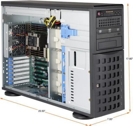 SUPERMICRO SuperChassis CSE-745BAC-R1K23B 4U Tower Server Chassis