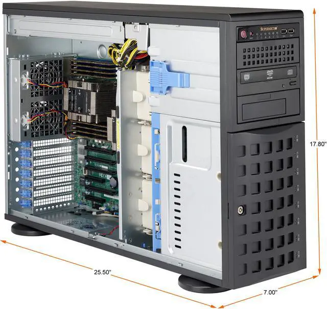 SUPERMICRO SuperChassis CSE-745BAC-R1K23B 4U Tower Server Chassis
