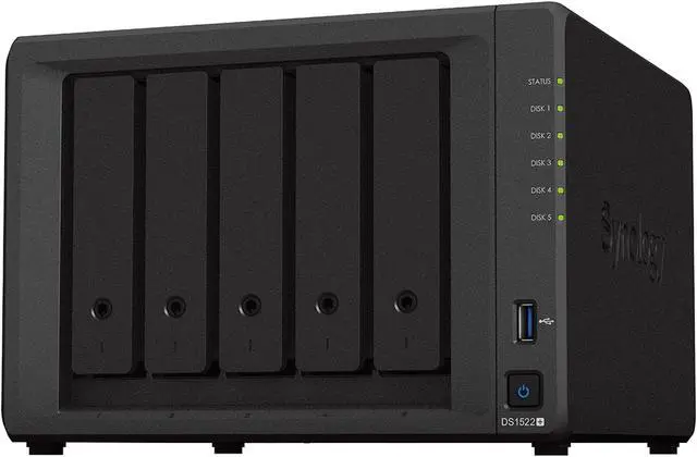 Synology DS1522+ 5 Bay DiskStation Network Storage (Diskless)