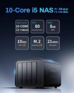 TERRAMASTER F4-424 Max NAS Storage - 4Bay Core i5 1235U 10-Cores 12-Threads, 8GB DDR5 RAM, Dual 10GbE Ports, Network Attached Storage Peak Performance