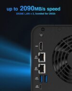 TERRAMASTER F4-424 Max NAS Storage - 4Bay Core i5 1235U 10-Cores 12-Threads, 8GB DDR5 RAM, Dual 10GbE Ports, Network Attached Storage Peak Performance
