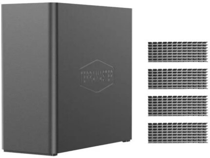 TERRAMASTER F4 SSD NAS Storage - 4Bay All SSD NAS Server N95 QuadCore CPU, 8GB DDR5 RAM, 5GbE Port, Palm-Sized High-Performance Network Attached