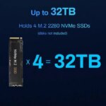 TERRAMASTER F4 SSD NAS Storage - 4Bay All SSD NAS Server N95 QuadCore CPU, 8GB DDR5 RAM, 5GbE Port, Palm-Sized High-Performance Network Attached