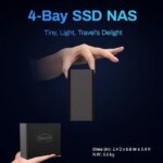TERRAMASTER F4 SSD NAS Storage - 4Bay All SSD NAS Server N95 QuadCore CPU, 8GB DDR5 RAM, 5GbE Port, Palm-Sized High-Performance Network Attached