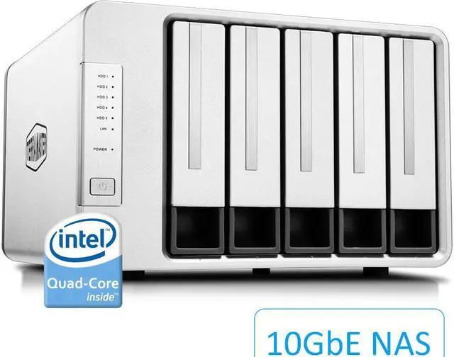 TERRAMASTER F5-422 5Bay 10GbE NAS Storage Server Enclosure DiskStation- Apollo J3455 QuadCore CPU Hardware Encryption (Diskless)