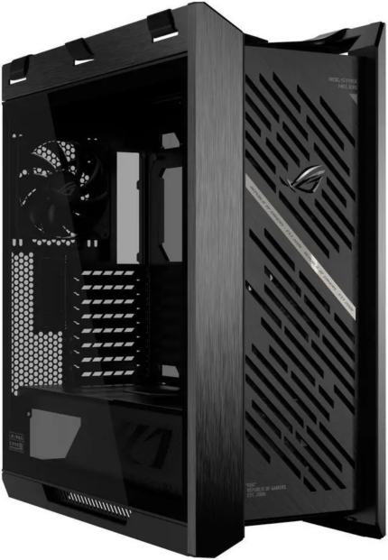 The ASUS ROG Strix Helios II is an EATX mid-tower gaming PC case featuring dual tempered glass panels and an aluminum diamond-grille design, four pre-installed fans for advanced...