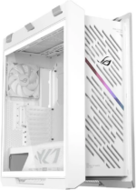 The ASUS ROG Strix Helios II White Edition is an EATX mid-tower gaming PC case featuring dual tempered glass panels and an aluminum diamond-grille design, four pre-installed...